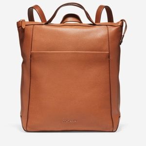 Cole Haan Grand Ambition Leather Backpack Brown